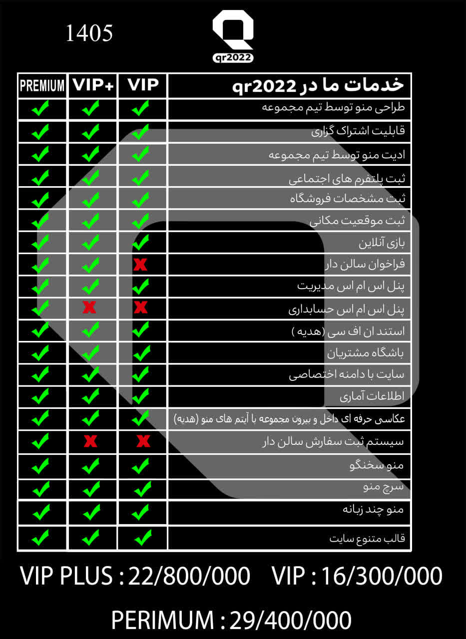 خدمات QR 2022